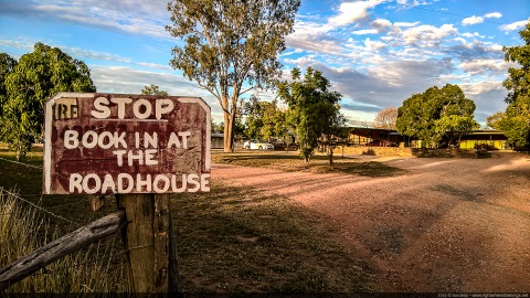 Stop book in at the roadhouse - Australia