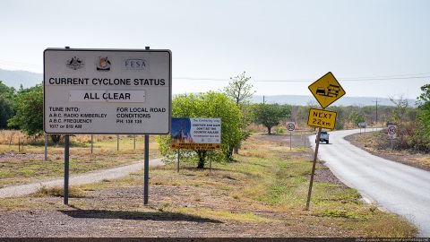 Current cyclone status, Wyndham, Kimberley, Western Australia, Australia