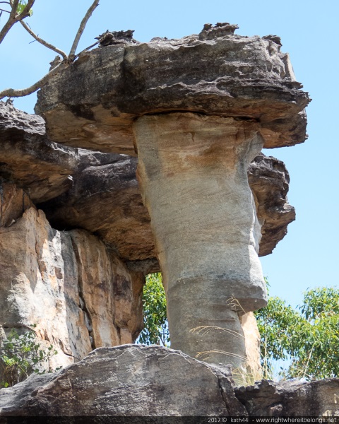 Natural stone pedestal table, Ubirr, Kakadu NP