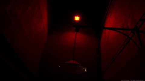 Red light, red wall